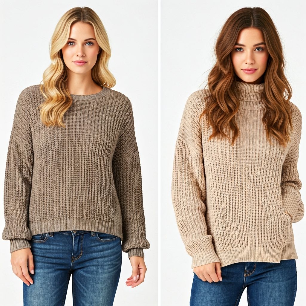 Cozy knitted sweater and colorful yarns